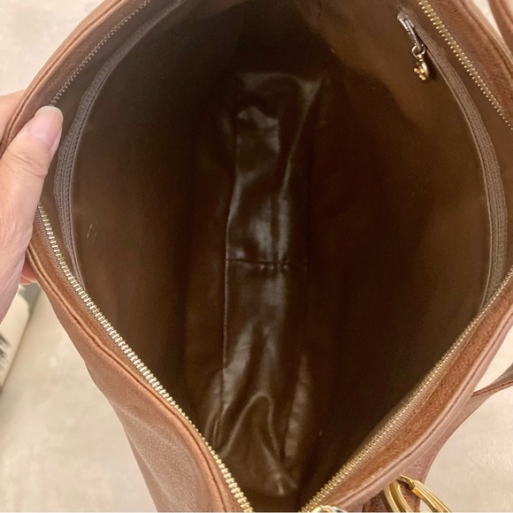 Authentic CHANEL Caviar Hobo Shoulder Bag - Cognac Brown - Picture 13 of 16